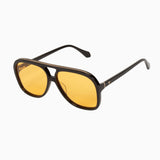 VALLEY EYEWEAR - Bang - Gloss Black / Gold Metal Trim / Orange Lens