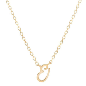By Charlotte - 14k Gold Love Letter Necklace "E"