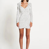 SOFIA THE LABEL - Alexia Mini Dress - White Polka