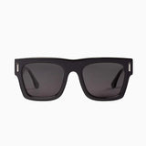 VALLEY EYEWEAR - Alta - Gloss Black / Silver Metal Trim / Black Lens