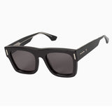 VALLEY EYEWEAR - Alta - Gloss Black / Silver Metal Trim / Black Lens