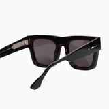 VALLEY EYEWEAR - Alta - Gloss Black / Silver Metal Trim / Black Lens