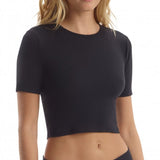 Commando - Luxury Rib Cropped Tee - Black