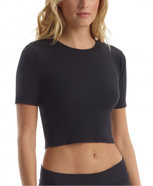 Commando - Luxury Rib Cropped Tee - Black