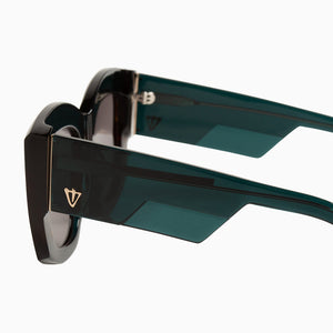 Valley Eyewear - Coltrane  - Dark Sea Green / Tort Centre / Brown Lens