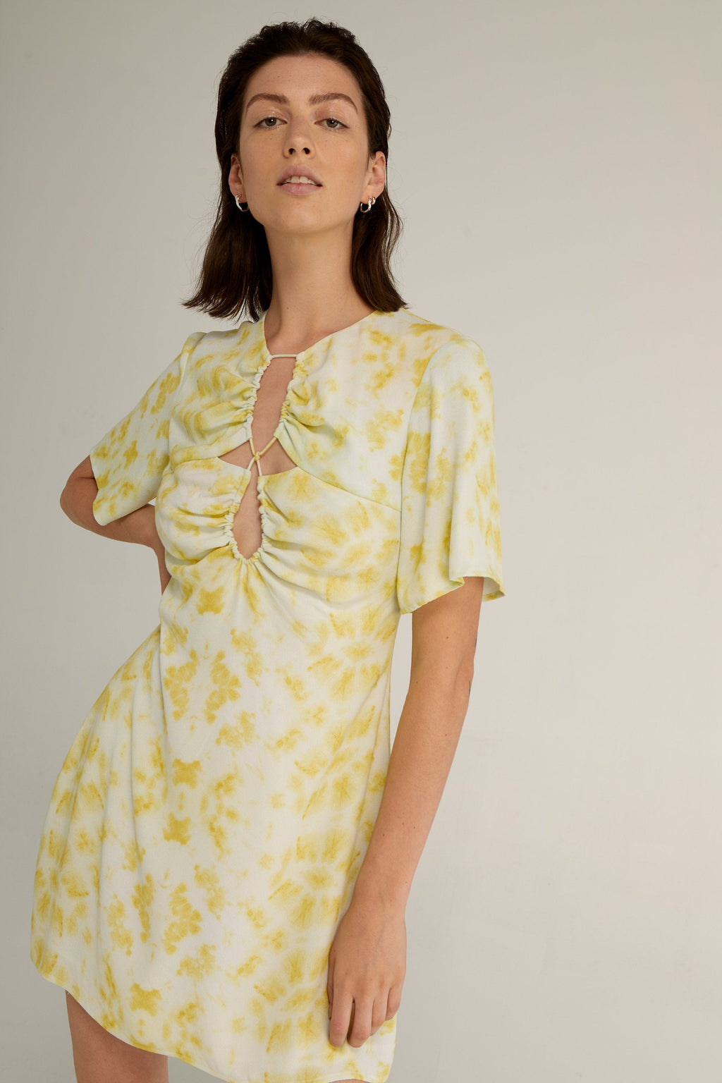 Third Form - Ring Out Tee Dress - Tie - Dye Yellow