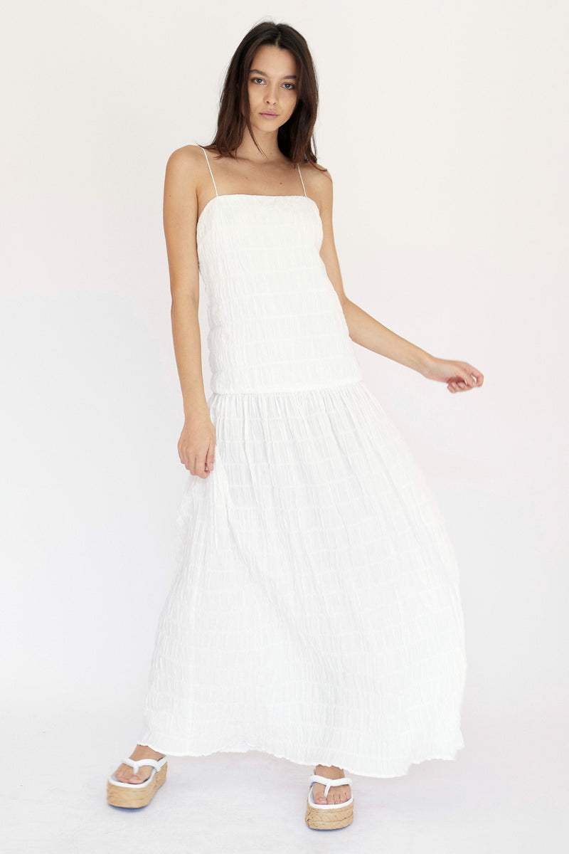 Third Form - Ripple Effect Maxi Sun Dress - White