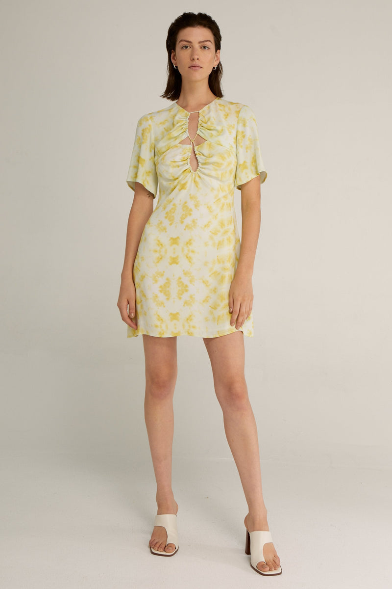 Third Form - Ring Out Tee Dress ( Tie - Dye Yellow )