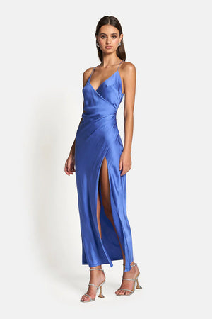 Sofia The Label - Elle Silk Midi Dress - Royal Blue