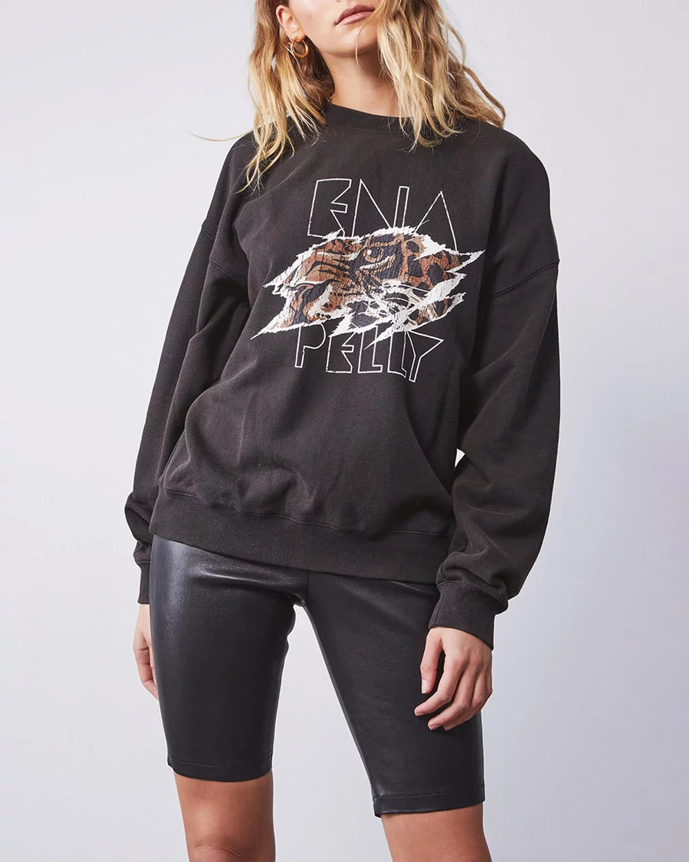 Ena Pelly - Tigers Eye Sweatshirt - Washed Black