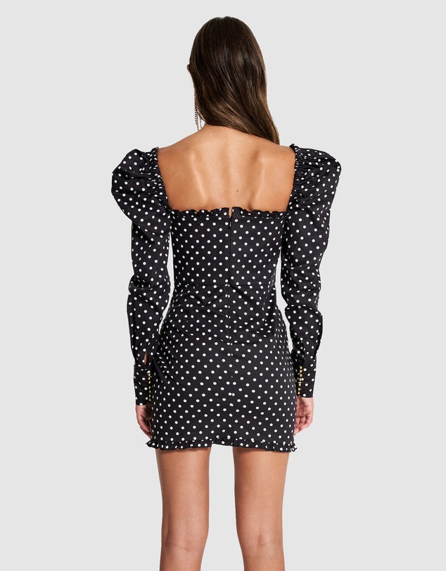 Sofia The Label - Dolce Dress - Black Polka