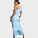 L'IDEE - Gigi Smocking Gown - Summer Blue