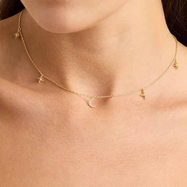 By Charlotte - To the Moon And Back Chocker - 18K Gold Vermeil