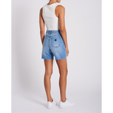 ABRAND - A Claudia Cut Off Sadie Rip - Distressed Vintage Blue