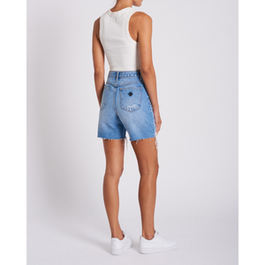 Abrand - A Claudia Cut Off Sadie Rip - Distressed Vintage Blue