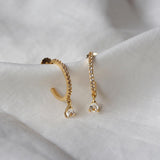 MURKANI - Teardrop White Topaz Hoops